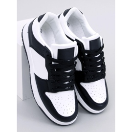 Baskets bicolores Ballou Noir blanche 1