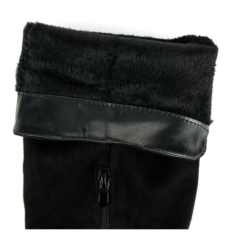 Seastar Bottes en daim sur le poteau le noir 2