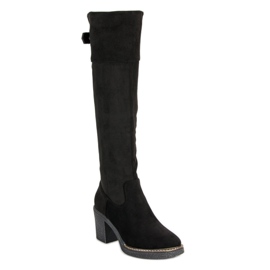 Seastar Bottes en daim sur le poteau le noir 3