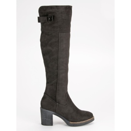 Seastar Bottes en daim sur le poteau gris 4