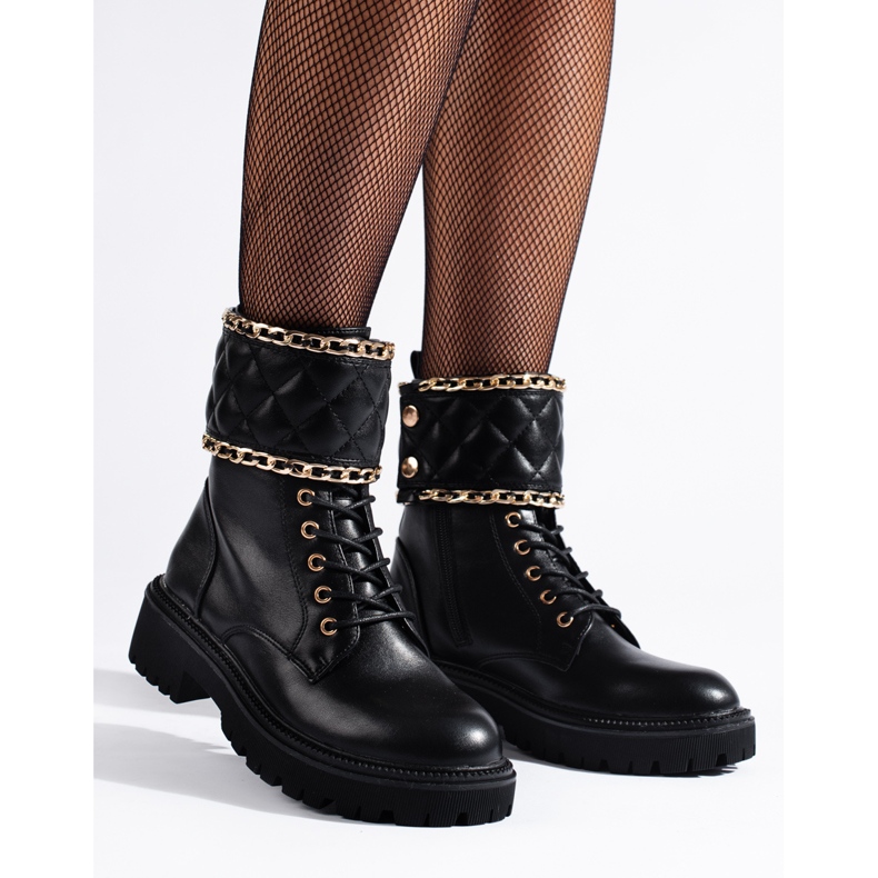 Ouvrières Shelovet avec ornement matelassé noir 1