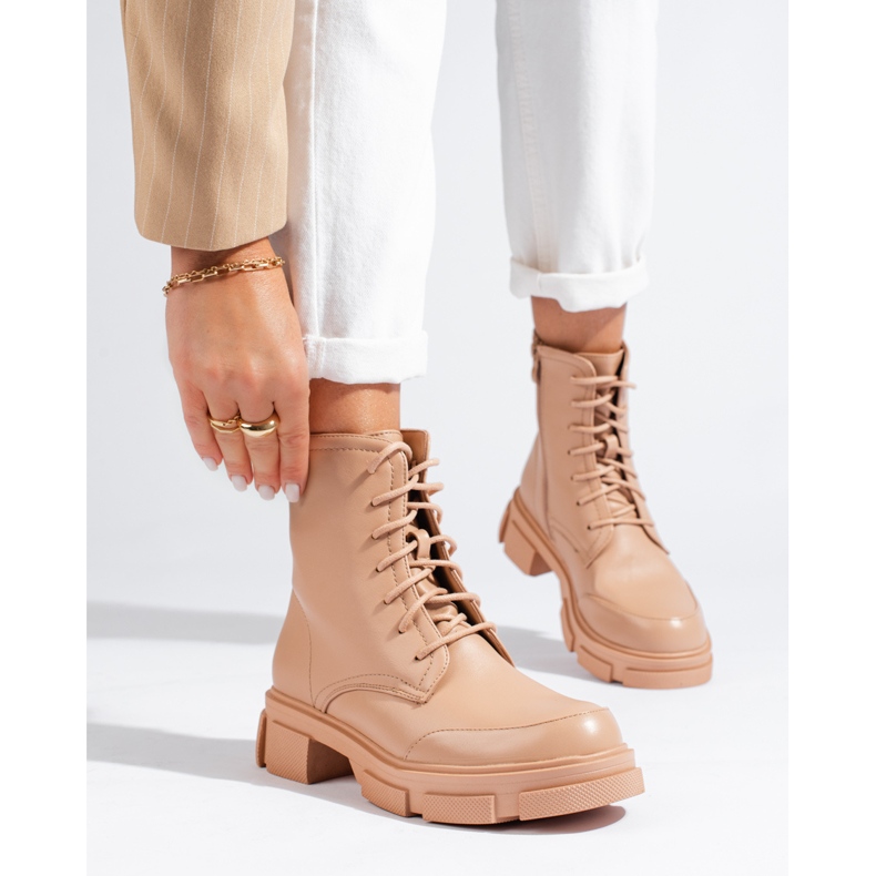 Sac à lacets femme beige 1