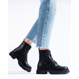 Chaussures à lacets Shelovet pour femmes noires 2