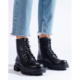 Chaussures à lacets Shelovet pour femmes noires 1