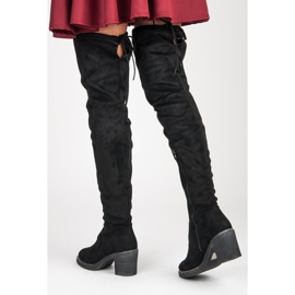 Seastar Bottes hautes en daim le noir 1