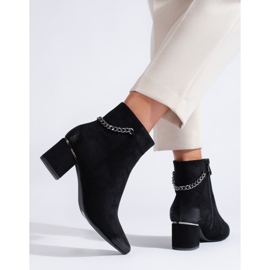 Bottines en daim noir pour femme de Vinceza le noir 3