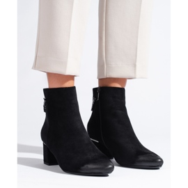 Bottines en daim noir pour femme de Vinceza le noir 4