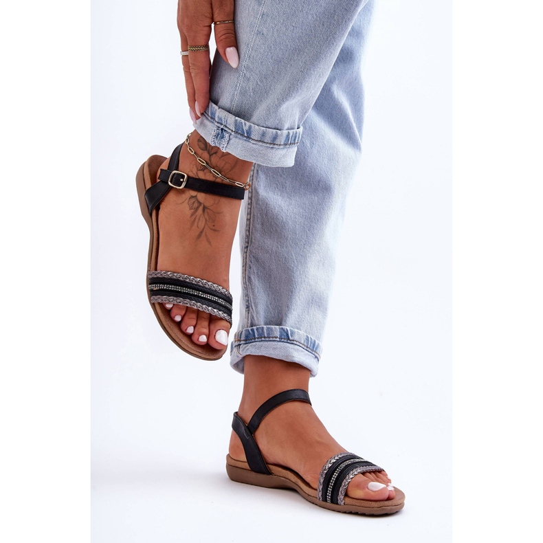 Sandales Plates Classiques Femme Noir S.Barski 6708 1