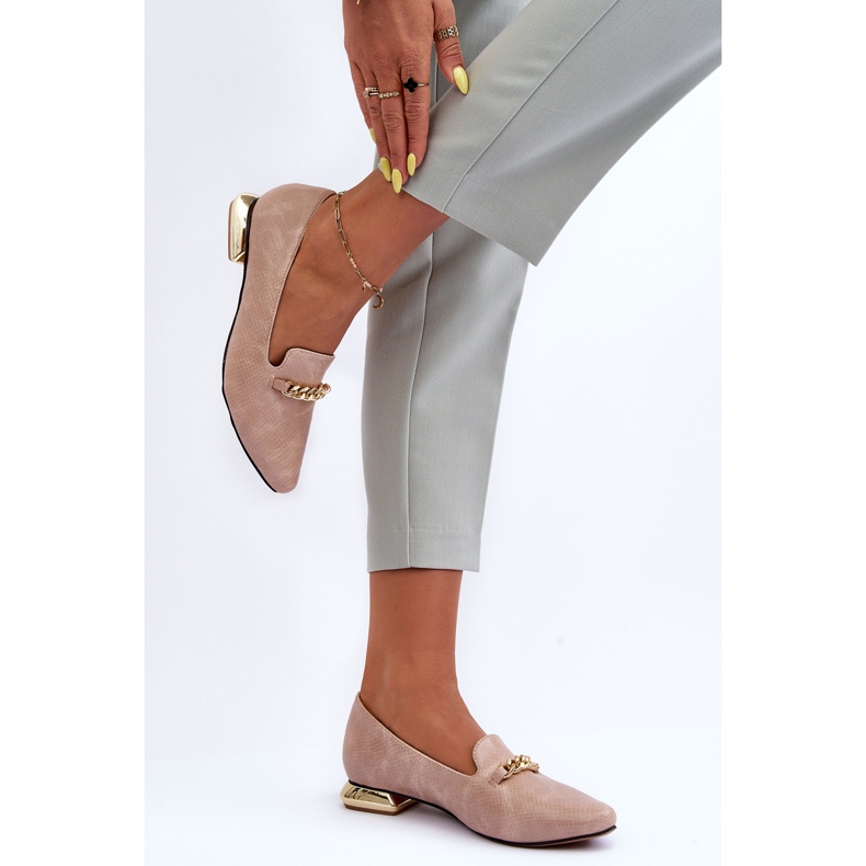 PD1 Ballerines Avec Chaîne Beige Lanez 2 PD1 Ballerines Avec Chaîne Beige Lanez 2