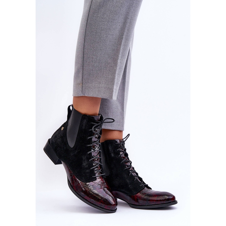 Bottines Talons Plats en Cuir Maciejka 06200-08 Noir 1