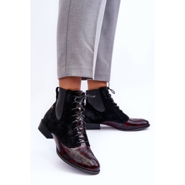 Bottines Talons Plats en Cuir Maciejka 06200-08 Noir 2