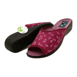 Chaussons velours bordeaux Adanex 28271 Aloe Vera rouge 4
