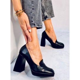 Mocassins à talons hauts de Entee Black le noir 2