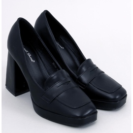 Mocassins à talons hauts de Entee Black le noir 1