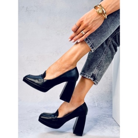 Mocassins à talons hauts de Entee Black le noir 4