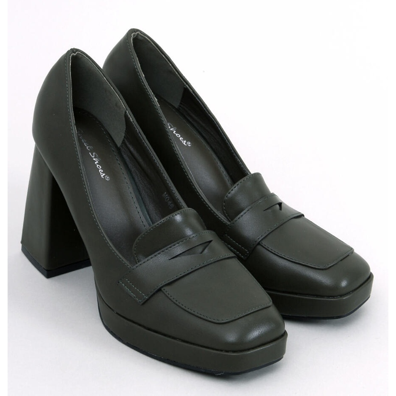 Entee Mocassins à talon vert 1