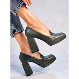 Entee Mocassins à talon vert 5