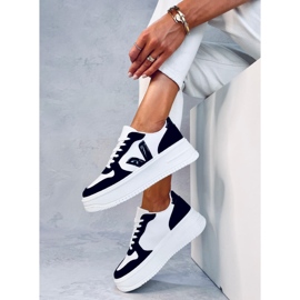 Pyles Baskets noires pour femmes blanche 4