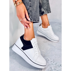 Tobey Baskets compensées noires blanche 2