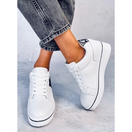 Tobey Baskets compensées noires blanche 5
