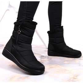 News Bottes de neige isolées 5065 avec fermeture éclair pour femmes, noir NOUVELLES 3