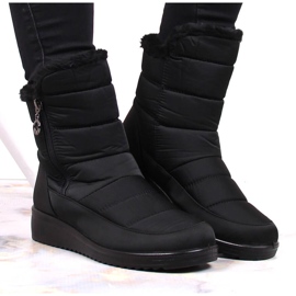 News Bottes de neige isolées 5065 avec fermeture éclair pour femmes, noir NOUVELLES 4