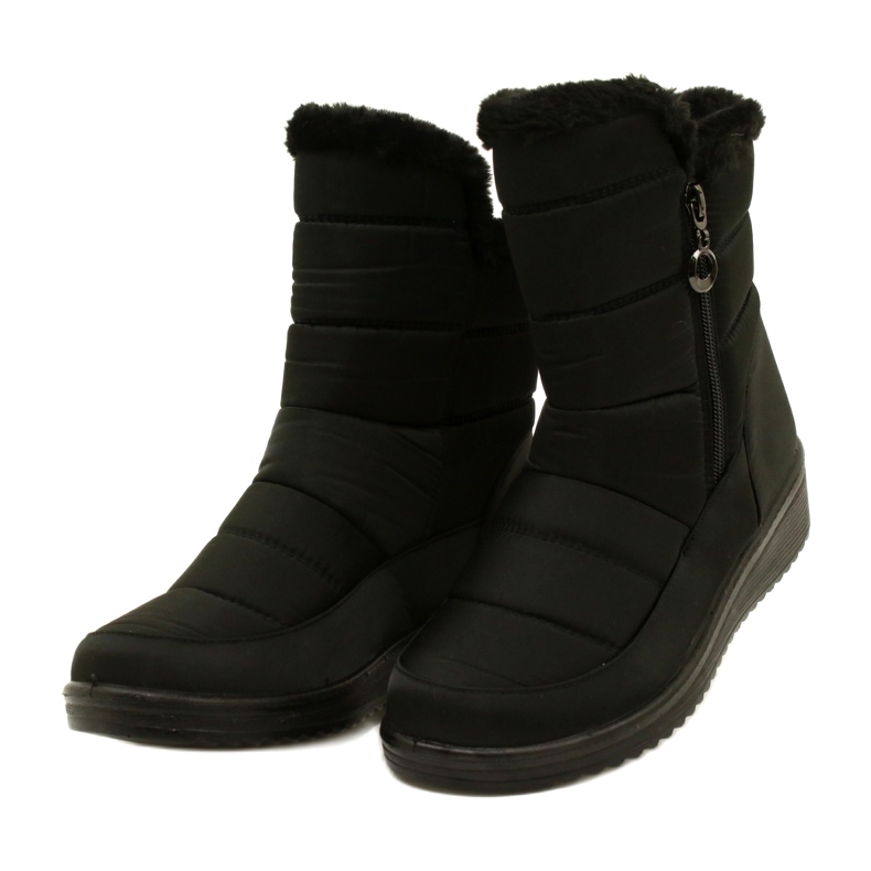 News Bottes de neige isolées 5065 avec fermeture éclair pour femmes, noir NOUVELLES le noir 6