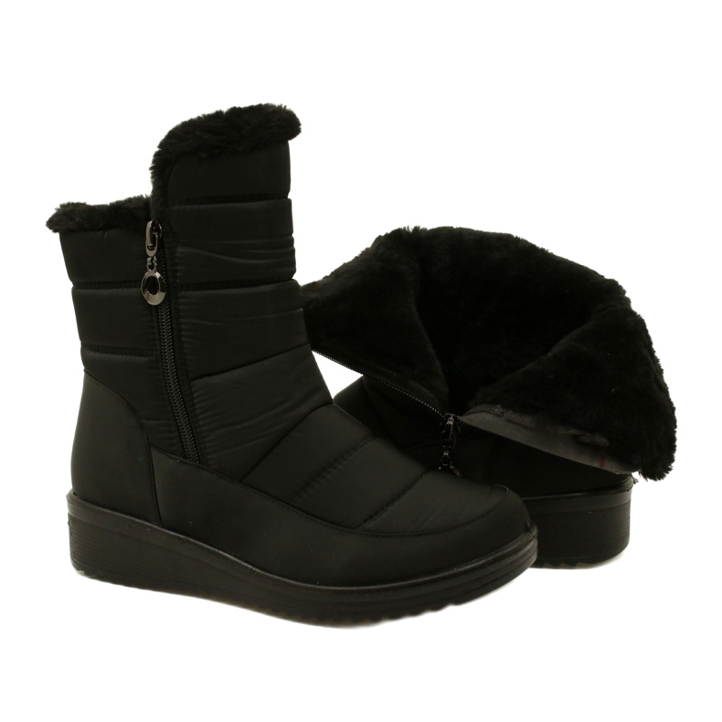 News Bottes de neige isolées 5065 avec fermeture éclair pour femmes, noir NOUVELLES 8