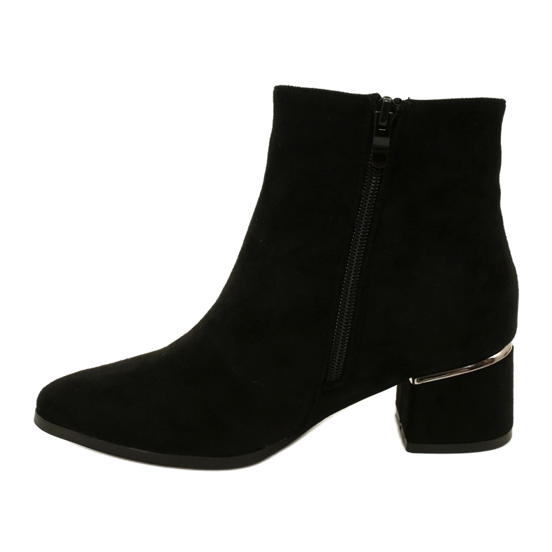 Evento Bottes en daim avec décoration argentée, Noir 23BT35-6420 1