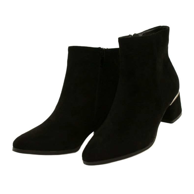 Evento Bottes en daim avec décoration argentée, Noir 23BT35-6420 le noir 2