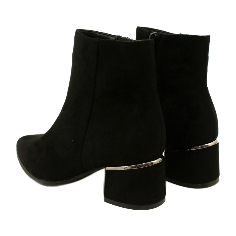 Evento Bottes en daim avec décoration argentée, Noir 23BT35-6420 3