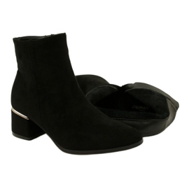 Evento Bottes en daim avec décoration argentée, Noir 23BT35-6420 5