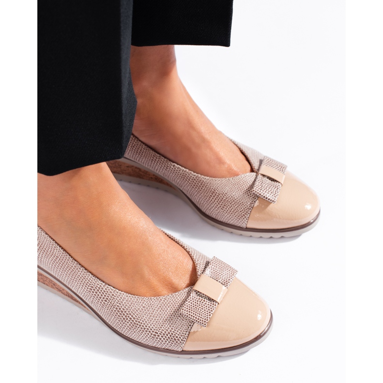 W. Potocki Escarpins beiges pour femmes de Potocki avec un petit talon compensé 2