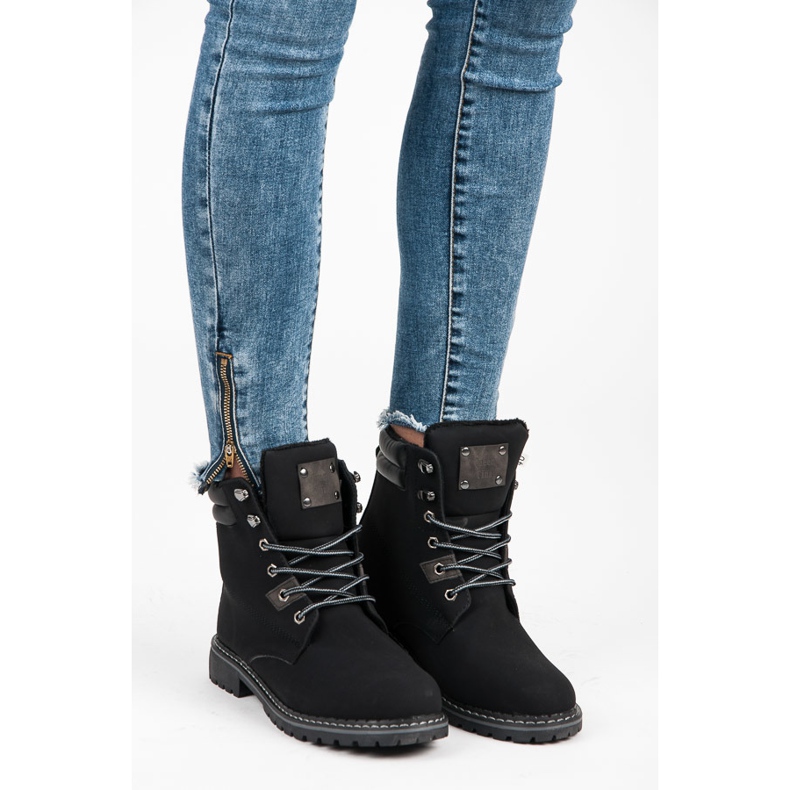 Queentina Trappeurs avec réchauffement le noir 1 Queentina Trappeurs avec réchauffement le noir 1