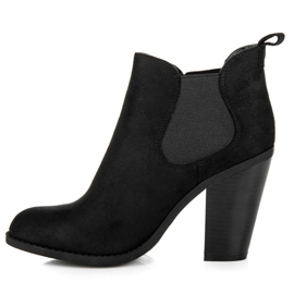 Juliet Bottines Chelsea en daim sur le poteau le noir 3