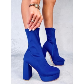 Baldacci Bottes à plateforme bleues 4