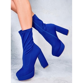 Baldacci Bottes à plateforme bleues 3