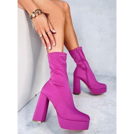 Bottines à plateforme Baldacci Fuchsia rose 2