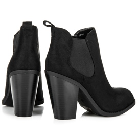 Juliet Bottines Chelsea en daim sur le poteau le noir 4