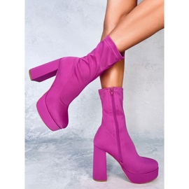 Bottines à plateforme Baldacci Fuchsia rose 4