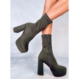 Baldacci Bottines plateforme vertes 4