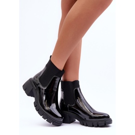 Bottines Chelsea Femme Laquées Noir Cirie le noir 2