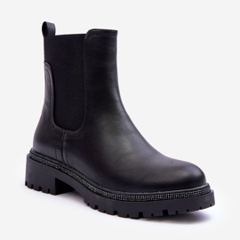 Bottines Jodhpur en Cuir pour Femme Black Crowder le noir 1