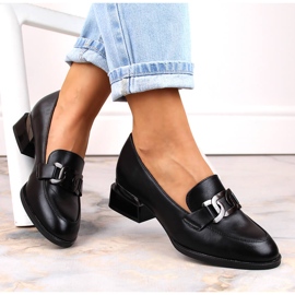 Chaussures plates avec chaîne noir Vinceza 58162 1