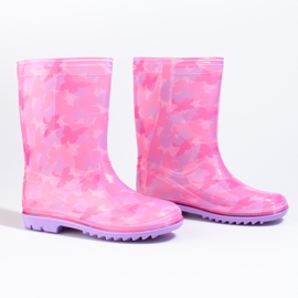Bottes de pluie Shelovet roses fille 1