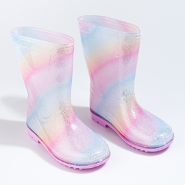 Bottes de pluie multicolores Shelovet fille 1