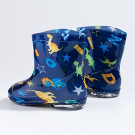 Bottes de pluie Shelovet dinosaures bleu marine pour garçon 2