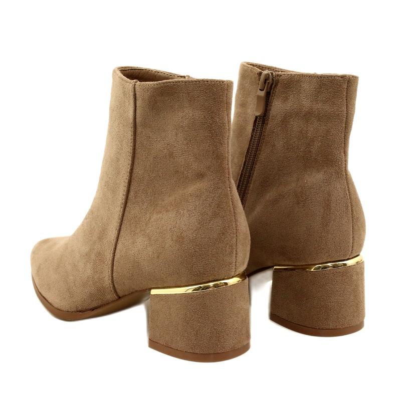 Evento Bottines en Daim avec décoration dorée, Beige 23BT35-6420 3