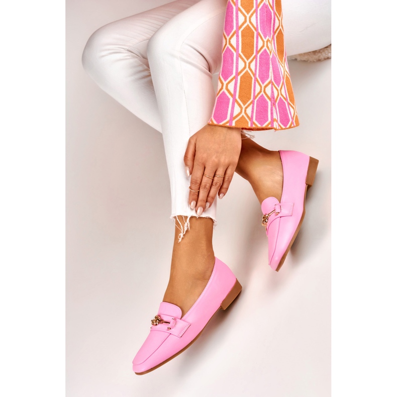 Chaussures plates roses 1