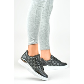 Baskets noires pour femme avec un motif à la mode le noir 3